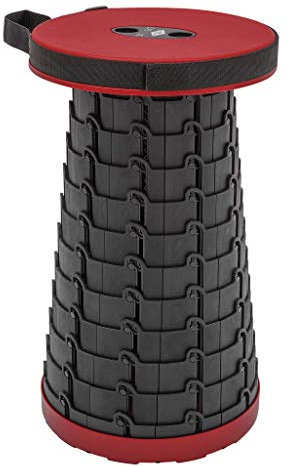 SITTOGO by WEDO 212402 TÜV und GS geprüfter Teleskop-Hocker, Kunststoff, Rot, 25.5 cm, 130 kg Tragkraft