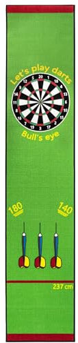 Kingpower Dart Teppich Matte Steeldart Dartpfeile Dartboard Zubehör Dartteppich Oche Darts Abwurflinie Schutz Gummi Boden Dartscheibe Target 290 x 60 cm