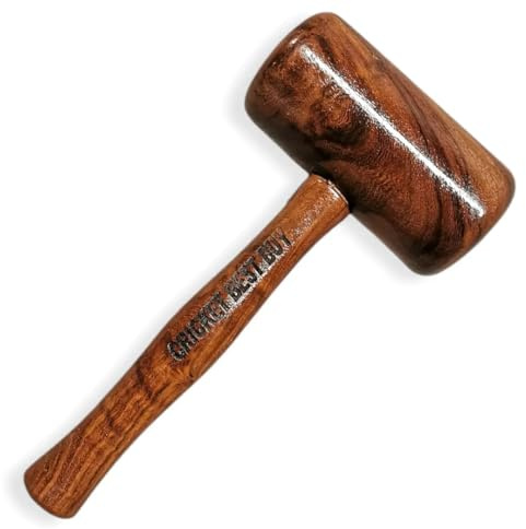 CBB Cricket Bat Mallet – Deluxe Cricket Bats Wooden Mallet Hammer, Heavy Duty Knocking Mallet Bat Hammer with Short Handle, Wooden Mallet