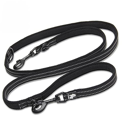 WINHYEPET True Love 7 en 1 Laisse de Dressage pour Chien réglable multifonctionnelle Mains Libres Laisse de Dressage pour Animaux de Compagnie en Nylon réfléchissant Confortable Laisse TLL2411