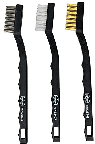 Wire Scratch Brush Set with Plastic Handles (Made in USA)