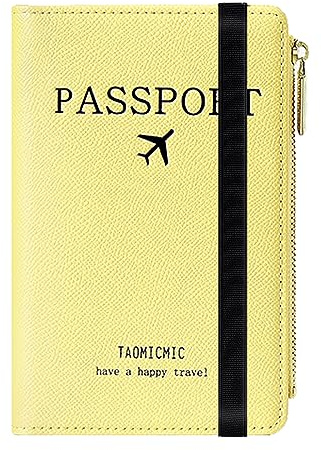 Funda para Pasaporte con Bloqueo RFID - Protector de Tarjetas de Crédito, Documentos de Viaje - Organizador y Cartera con Cremallera - Accesorio de Viaje