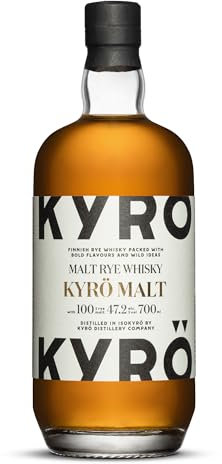 Kyrö Malt Rye Whisky, 70cl - 47.2 Percent ABV Finnish Rye Whisky with Sweet Notes of Caramel and Vanilla - Double Pot Distilled and Cask-Aged for An Intense Flavour