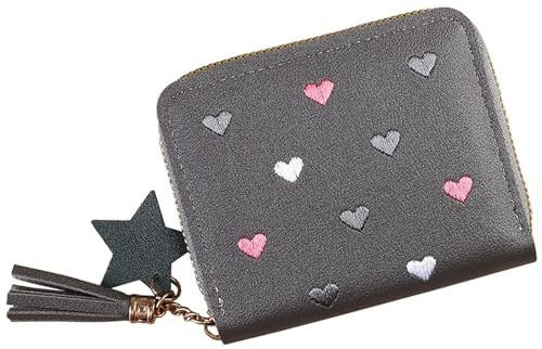 Porte Monnaie Fille ANBOO - Petit Porte Monnaie Femme, Porte Monnaie Enfant, Portefeuille Femme avec 4 Emplacements pour Cartes et Poche à Fermeture Éclair, Mini Portefeuille Léger