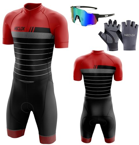 Homme Pro Trifonction Manches Courtes Sports de Plein Air Vêtements de Triathlon,Tri-Costume d'une pièce,pour Course À Pied,Natation,Cyclisme Body,avec 3 Poches,Vêtements de Cycliste