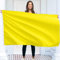 Einfarbige Gelb Flagge – Schlichte Gelbe Fahne – Beidseitiger Druck – 90 g Polyester – Doppelnaht – 2 Messingösen, groß 90x150 cm (5 x 3 Fuß)