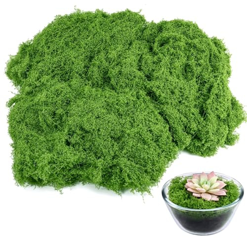 Fonyiunce Musgo Artificial Decoracion, Musgo Decorativo para Manualidades, Hogar Tapetes Artístico Bonsai DIY, Musgo, Musgo Preservado, para Manualidades (Verde Oscuro)