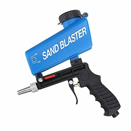 DQZRTUECA Sand Blaster Pistolas de chorro de arena neumáticas por gravedad portátiles 90 psi Máquina de chorro de aire pequeña ajustable Juego de pistola pulverizadora de chorro de arena for desoxidar
