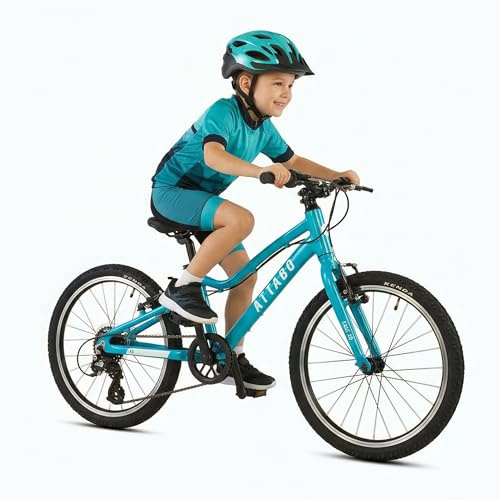 ATTABO Ease 20 Kinderfahrrad – Leichter Aluminiumrahmen 6061, Ergonomischer 560 mm Lenker, 7-Gang Altus Schaltung, 20 Kenda Reifen, TEKTRO J310 V-Bremsen – Für Kinder von 5-9 Jahren