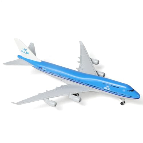 QIYUMOKE Modèle d'avion 1/400 KLM 747 (6) pour kit de modélisation d'avion Boeing 747 avec suspension d'avion prémonté et support d'exposition, convient comme cadeau pour adultes ou comme collection