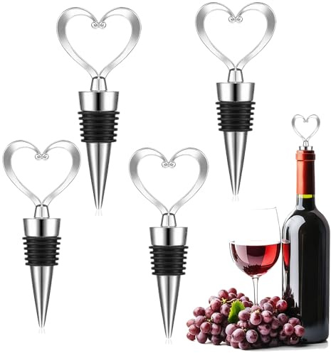 4pcs Wine Bottle Stoppers, Reusable Bottle Saver Sealer Wine Stoppers for Wine Champagne Beer Collection