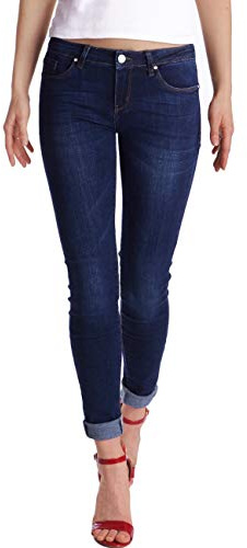 Fraternel dam jeans byxor smal passform höftjeans