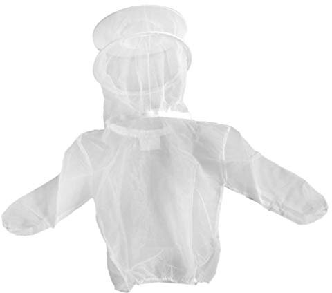 Tubayia Professionelle Imkerjacke Schleier Hut Bienenzucht Jacke Imkerbekleidung Schutzbekleidung (Weiß 02)