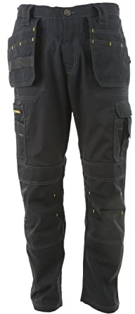 STANLEY Huntsville Men's Polycotton, Holster Pocket, Utility Cargo Work Trouser, Black W32/L31