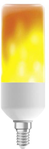 OSRAM LED STAR FLAME STICK Flammenlampe LED-Lampe, Sockel: E14, 0,50W, Warm Comfort Light 1500 K [Energieeffizienzklasse G], Weiß