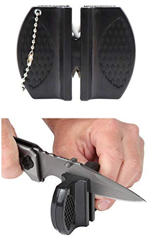 Affilacoltelli 2in1 Affilacoltelli speciale per campeggio all'aperto professionale affilacoltelli affilacoltelli per coltelli da cucina e coltelli da caccia