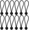 YIXISI 12 Stücke Planenspanner mit Kugel, Spanngummis, Kabelbinder, Expanderschlingen Spanngummi, Spanngummi mit Kugel, Zeltgummi, Planenhalter, Gummispanner, für Banner, Planen, Zelte,15cm