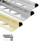 casa pura Fliesenprofil aus Alu 5 Stück Set, Fliesenschiene Viertelkreisprofil für Fliesen 2,5 m Länge, Fliesenabschlussleiste Eckprofil - Winkelprofil zum Kantenschutz (Silber - Matt, D-Form, 10mm)