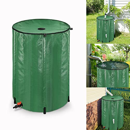 ACXIN Faltbare Regentonne, Regenwassertonne für Gartenbewässerung, Wassertank fasst bis 200 Liter Regenwasser, PVC Regentonne - Einfache Aufbewahrung, Wetterfest