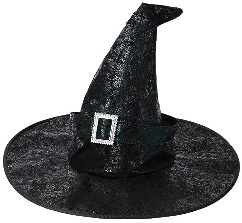 Aomig Hexenhut, Schwarz hexenhüte Kostüm Zubehör, Zauberer Hut deko Kostüm Cosplay für Halloween Party Gastgeschenke Festival Verkleidung