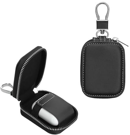 kwmobile Estuche Universal para Cascos - Funda de Piel sintética para Auriculares con Cremallera Bolsillo y mosquetón Colgante - 6 x 5 CM