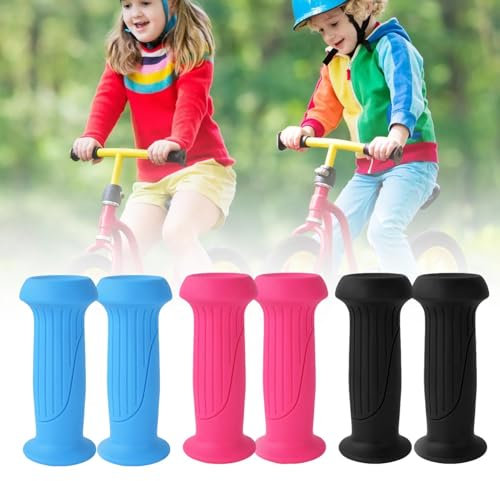 Fahrradgriffe für Kinder - Scooter Grips Kinderfahrradgriffe,rutschfeste Fahrradgriffe aus Gummi für Kinder, Mädchen, Laufräder und Roller, weich und bequem