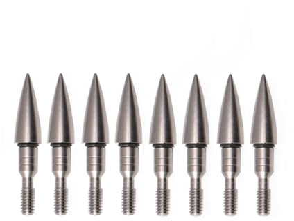 PHILOCS 24St Bogenschießen Pfeilspitzen Jagen Praxis Broadheads Screw in 70 80 90 100 125 150 175 200 Grain Geschoss Rostfreier Stahl Gegengewicht Pfeilspitzen (80grain)