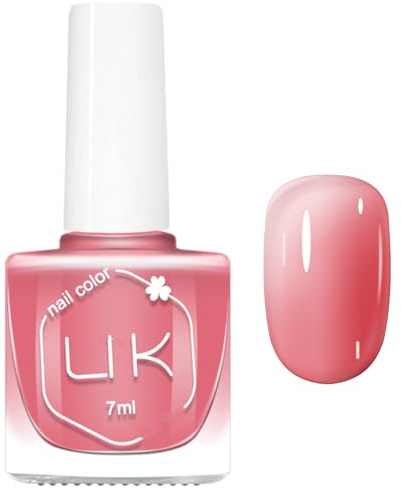 Nagellack Jelly Pink - 7ML Durchscheinender Nagellack Nude Rosa, Schnelltrocknender langanhaltender hochpigmentierter klarer Nail Polish - keine UV Lampe erforderlich für DIY Nageldesign (Rosa)