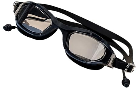 Zuoeay Occhialini da nuoto unisex a prova di perdite, occhialini da nuoto per snorkeling e immersioni, con tappi per le orecchie, occhiali da nuoto per donne e uomini con cinturino regolabile