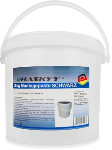 Reifenmontagepaste 3 kg Schwarz Montagepaste Reifenmontierpaste Eimer Montagewax Reifenmontage Paste Reifen Montage- & Demontage