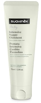 Suavinex, Pomada Intensiva Pañal Bebé, Crema de Pañal con Óxido de Zinc, Apta para Pieles Muy Sensibles y Recién Nacidos, 92% Ingredientes Origen Natural, Pomada Pañal con Textura Untosa, 75 ml
