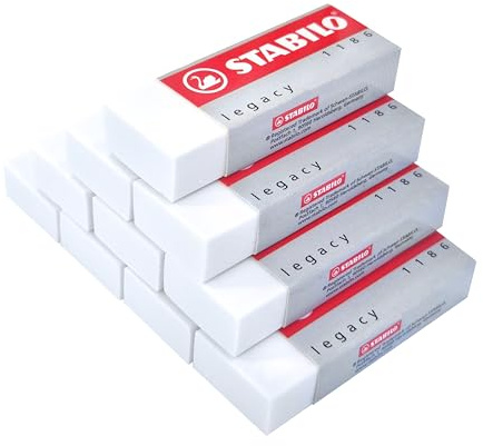 Eraser - STABILO Legacy 1186 - Pack of 10 - White
