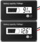 Compteur de Batterie DC 12V 24V 36V 48V 72V avec Alarme, Tension de Capacité de Batterie, Moniteurs de Batterie,Testeur de Batterie au Plomb-Acide et au Lithium-Ion (Lumière Blanche)