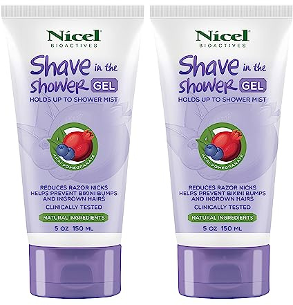 Nicel Women's Shave in the Shower Gel 2 PK. (Acai Pomegranate)