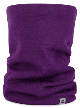 DANISH ENDURANCE Snood, Merino Wool, Neck Warmer, Thermal Neck Gaiter, Warm Multifunctional Bandana for Winter, for Men and Women, Unisex, Purple, One size