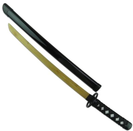 Martial Arts Bamboo Wooden Childrens Natural Bokken - W/Scabbard - 30