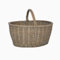 UNUS Weidenkorb Picknickkorb Einkaufskorb Henkelkorb 44,5x33,5x20cm(LxHxB) grau