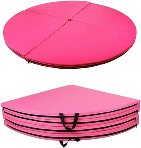 CIADAZ Tappetino per pole dance rotondo, pieghevole, portatile, in schiuma EPE, per principianti, fitness, spogliarellista, spogliarellista, cuscino di sicurezza, 1 pezzo