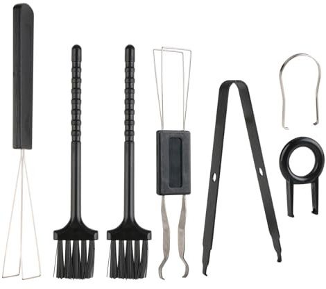 7 Stücke Keycap Puller, Tastenkappen Entferner Werkzeugset für Mechanische Tastaturen Inklusive Tastenkappen- und Schalterabzieher, Pinzette, Reinigungsbürsten, Universell Einsetzbar für PC, Laptop