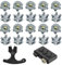 20-Pcs Metal Golf Shoe Spikes with Wrench, Brush & Easy Install