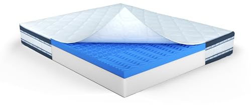MUUN – Materasso Matrimoniale 160x190 cm in Memory Foam, Alto 26 cm, Ortopedico e Traspirante, Supporto Ergonomico per il tuo Letto. Sfoderabile, Anallergico e Semplice da Pulire. Modello Fenice