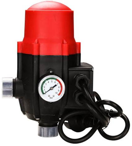 ISOISL Contrôle électronique de la pompe, 1100 W, 9000 l/h, interrupteur à pression d'eau, 10 bar avec câble, interrupteur à pression IP65 pour pompes à eau, contrôle le débit d'eau