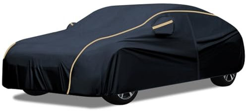 Autoabdeckung Für Ford Ranger Wildtrak, wasserdichte, Atmungsaktive Vollgarage Mit Reißverschluss, Schnee, Regen, Kratzer, Autoschutzhülle for Innen- Und Außenbereich, Staubschutzplane(Black)