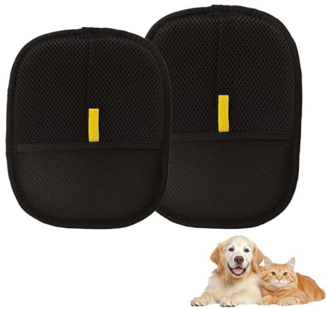 KEWUF 2 pcs Gants de Toilettage Double Face pour Animaux, Pet Hair Remover Glove Épilateur, Nouveau Static Removal Gloves, pour Animaux de Compagnie Brosse Anti Poils Animaux pour Chats et Chiens