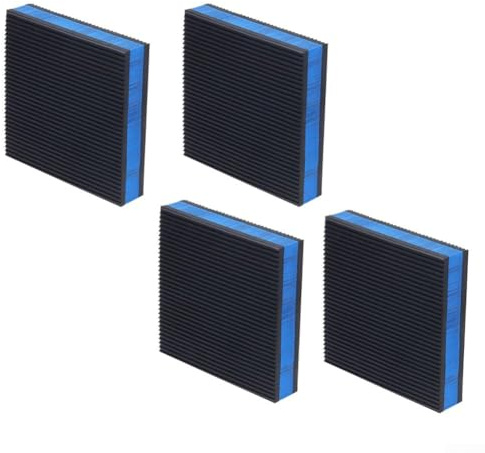 Juego de 4 amortiguadores de vibraciones de goma EVA, para lavadora, aire acondicionado, bomba de calor, reducción de ruido, almohadillas antideslizantes, 100 x 100 x 22 3 mm, adecuado para interior y
