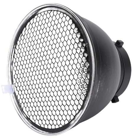 Hapivida Parabola Diffusore Standard 7 Pollici per Flash Studio Montaggio Bowens, Modificatore Luce Morbida con Riflettore Argentato Interno, Compatibile con Teste Flash Standard 7
