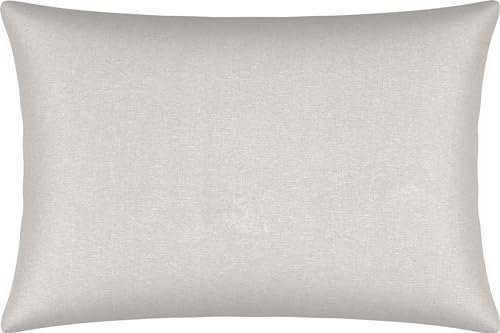 Erwin Müller Kissenbezug, Kissenhülle Single-Jersey Murnau - Silber Größe 40x60 cm - bügelfrei, strapazierstark, elastisch, mit Reißverschluss