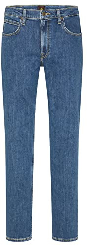 Lee Brooklyn Straight Vaqueros Para Hombre, Mid Stonewash, 36W / 32L