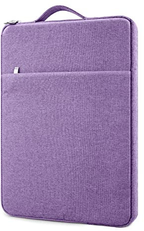 MicaYoung 11 Inch Laptop Sleeve Case Slim Waterproof Carrying Bag with Front Pocket Retractable Handle for 11.6 Inch MacBook Air Chromebook, Purple