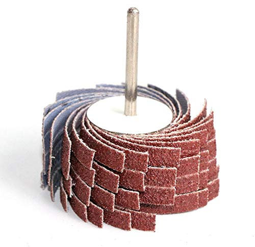 BomDog Mola, 2 Pezzi Ruota Lamellare per Levigatura Gambo 3 Mm Levigatura Ruota Otturatore Carta Vetrata per Accessori per Utensili Rotanti/a/400